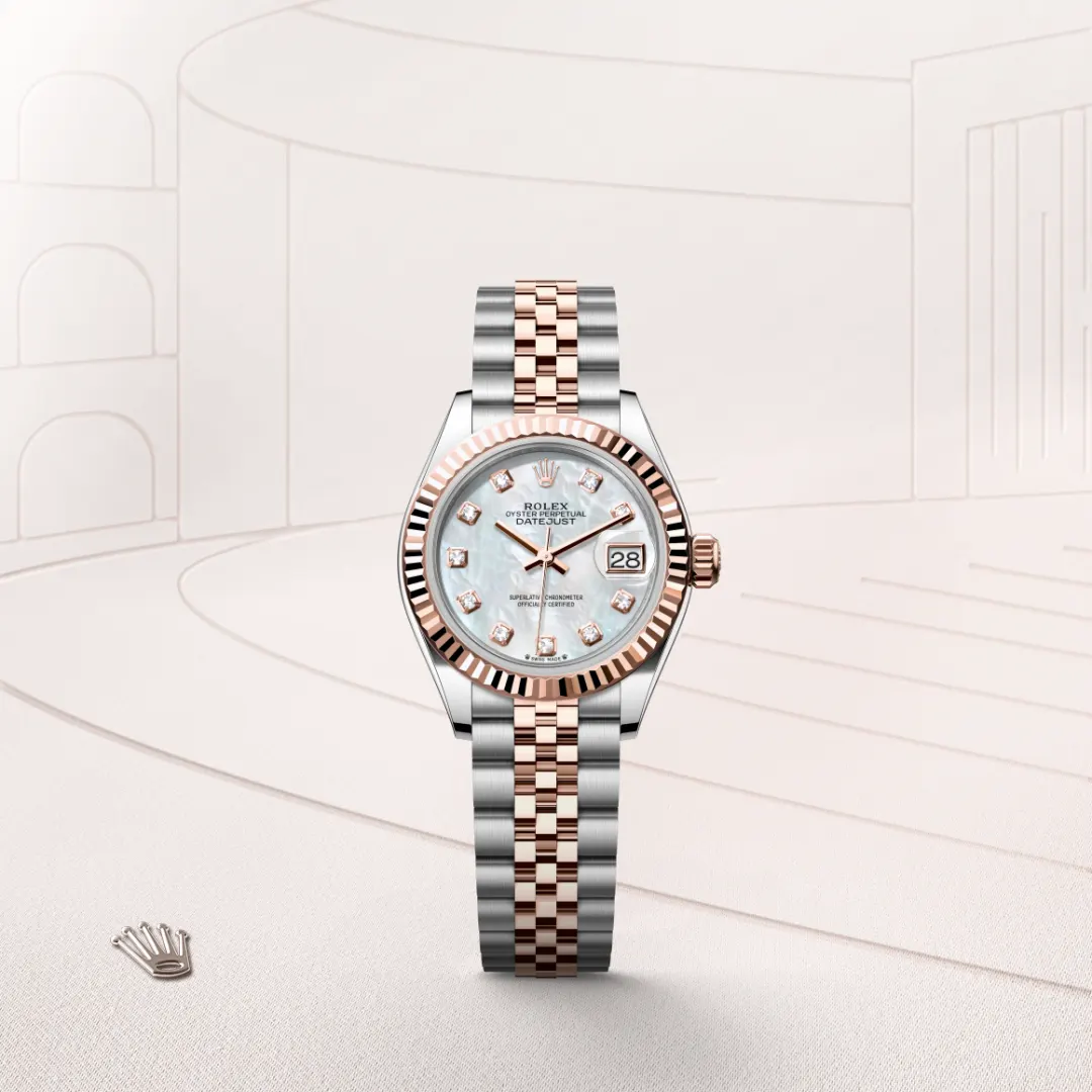 Rolex Lady-Datejust en Rolesor Everose – combinaison d’acier Oystersteel et d’or Everose M279171-0013 chez Bijouterie Mornier