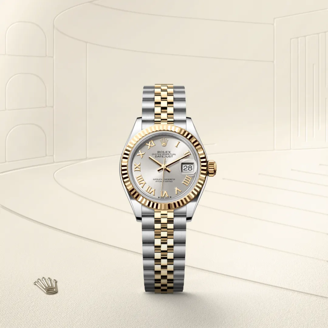 Rolex Lady-Datejust en Rolesor jaune – combinaison d’acier Oystersteel et d’or jaune M279173-0005 chez Hardy