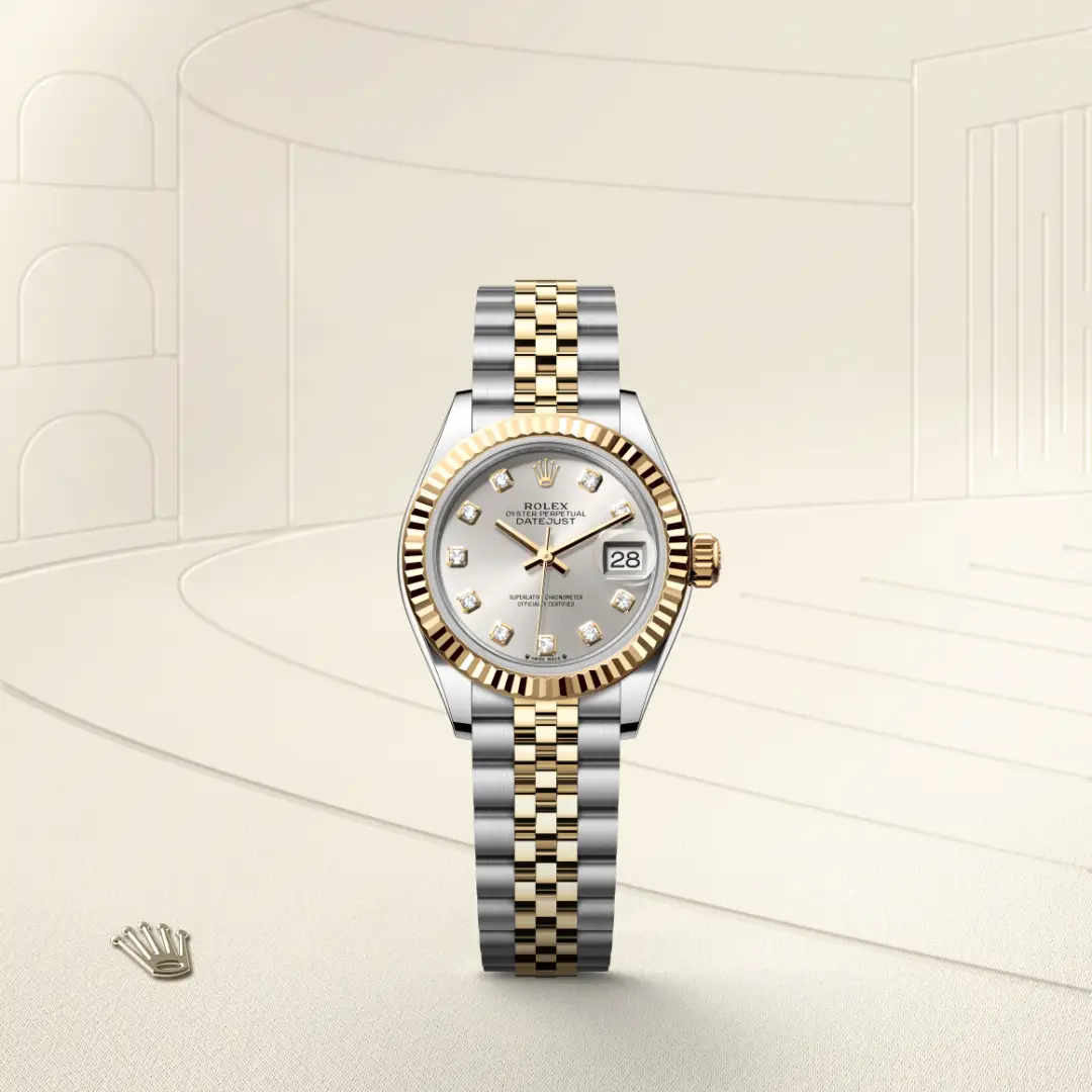 Rolex Lady-Datejust en Rolesor jaune – combinaison d’acier Oystersteel et d’or jaune M279173-0007 chez Auberi