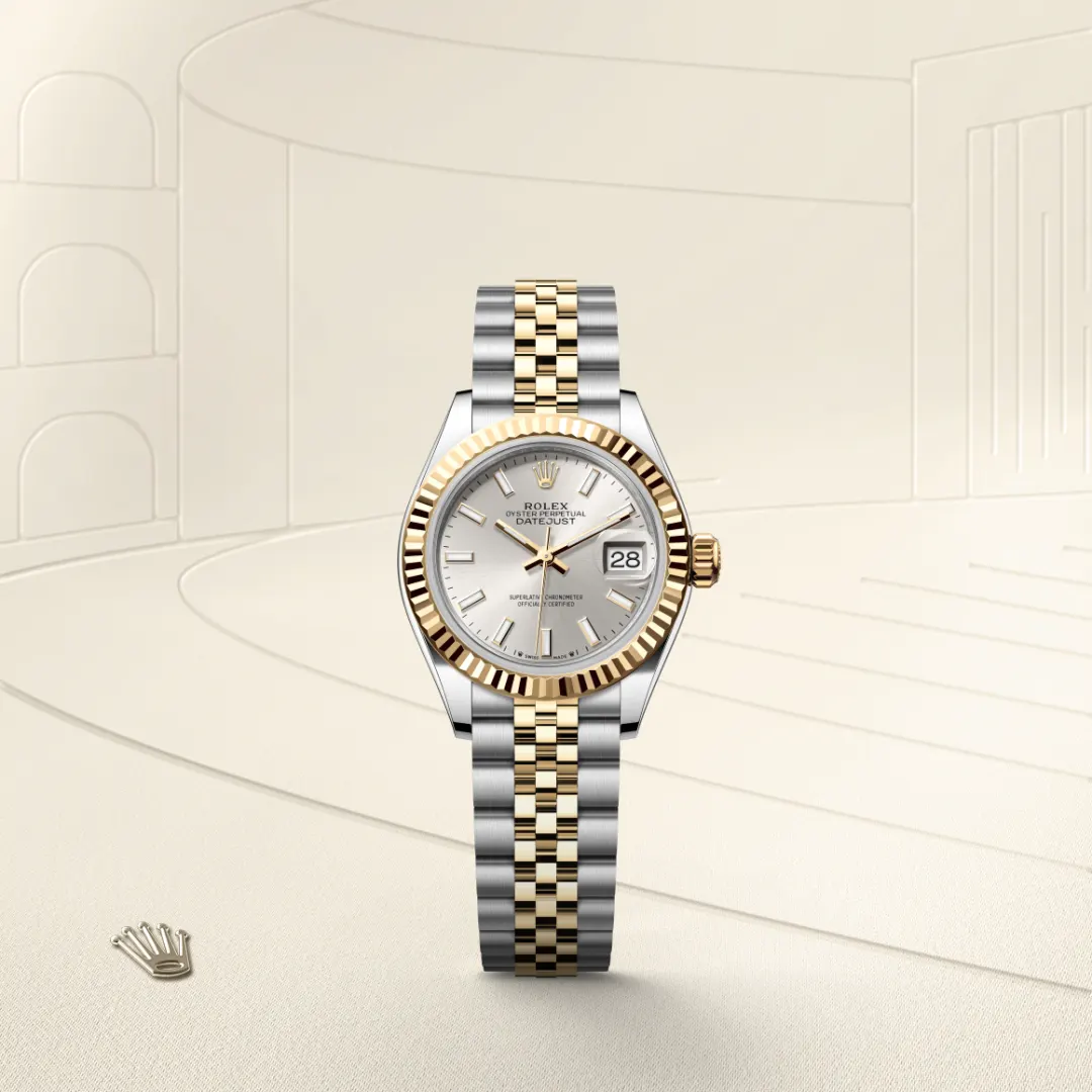 Rolex Lady-Datejust en Rolesor jaune – combinaison d’acier Oystersteel et d’or jaune M279173-0019 chez Maison Prieur