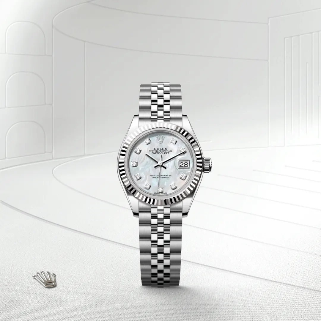 Rolex Lady-Datejust en Rolesor gris – combinaison d’acier Oystersteel et d’or gris M279174-0009 chez Maison Prieur