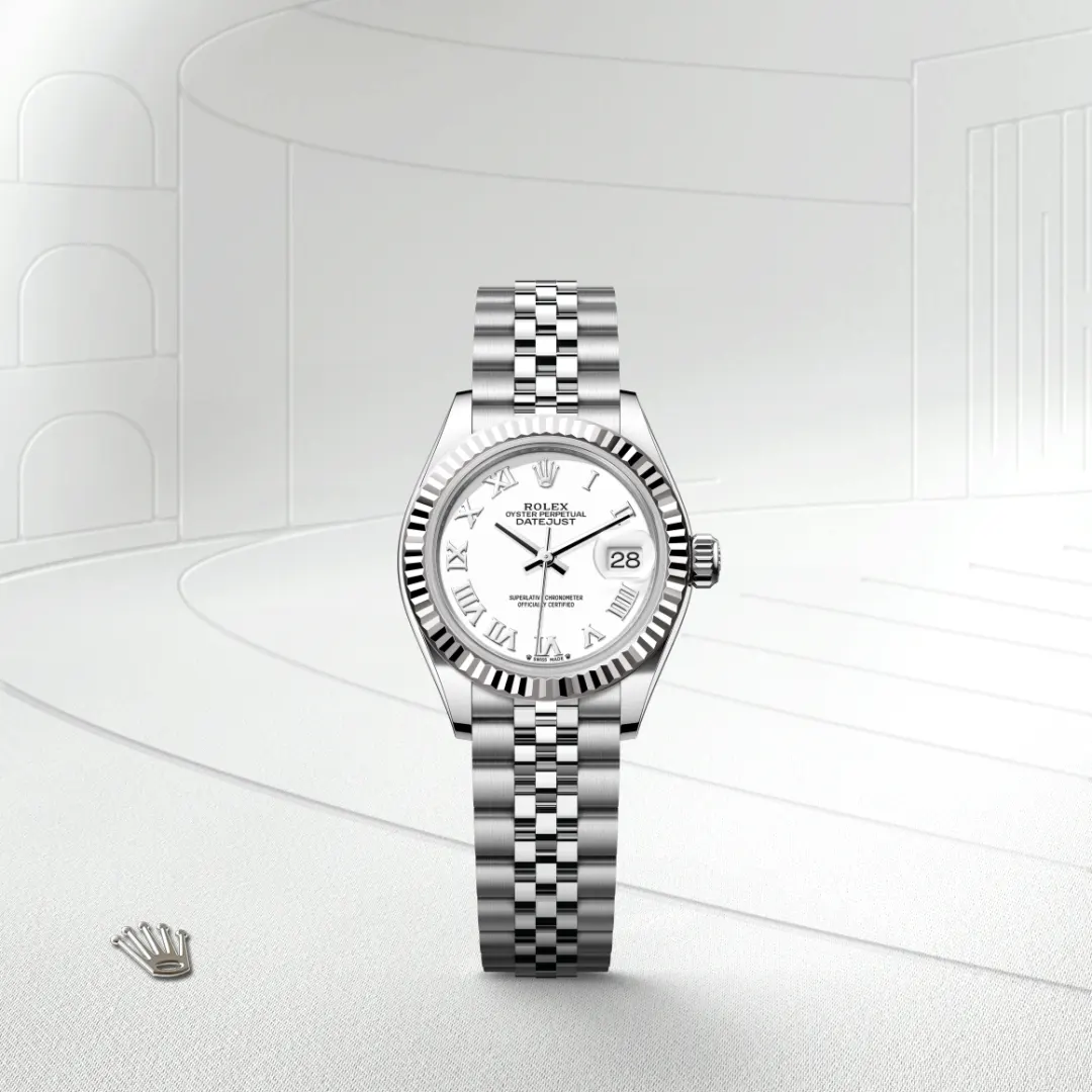 Rolex Lady-Datejust en Rolesor gris – combinaison d’acier Oystersteel et d’or gris M279174-0019 chez Maison Prieur
