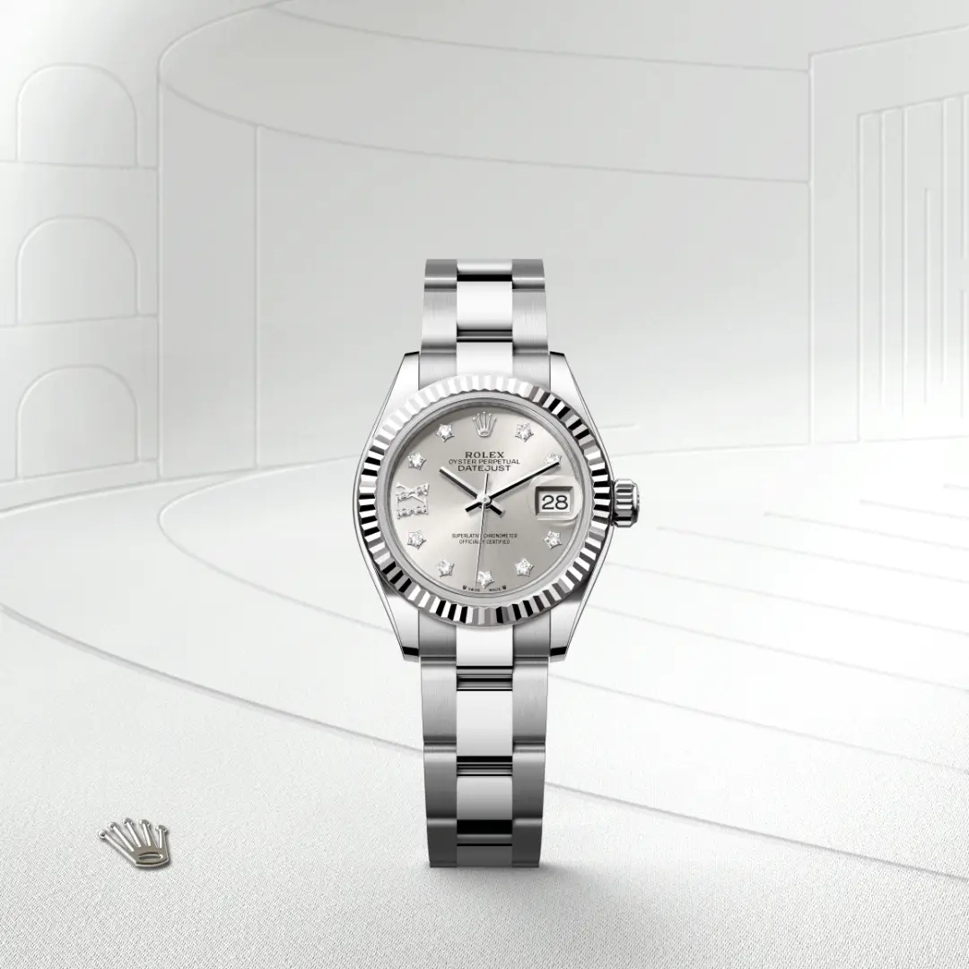 Rolex Lady-Datejust in White Rolesor - combination of Oystersteel and white gold M279174-0022 at Boutique Rolex Genève