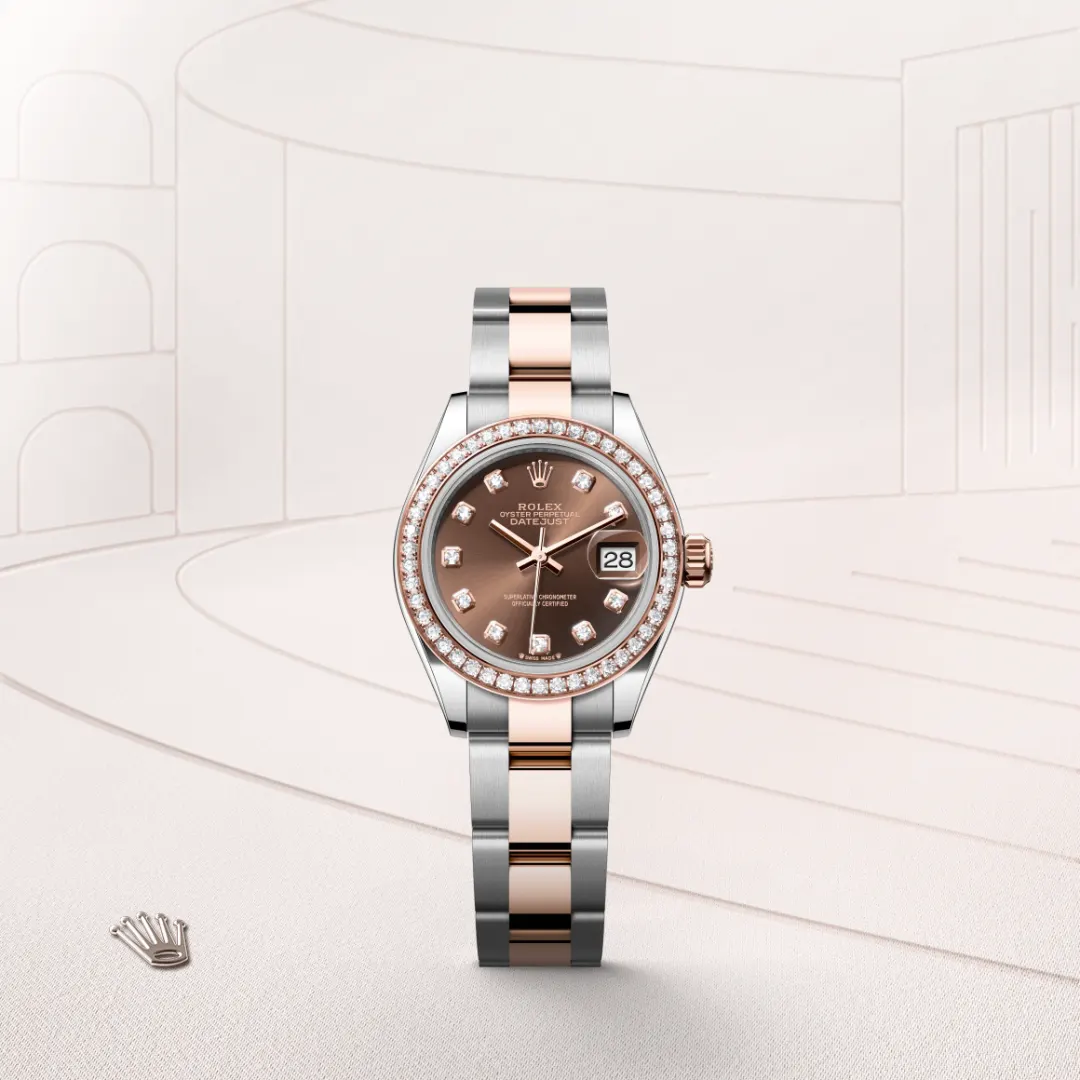 Rolex Lady-Datejust en Rolesor Everose – combinaison d’acier Oystersteel et d’or Everose M279381RBR-0012 chez Bijouterie Mornier