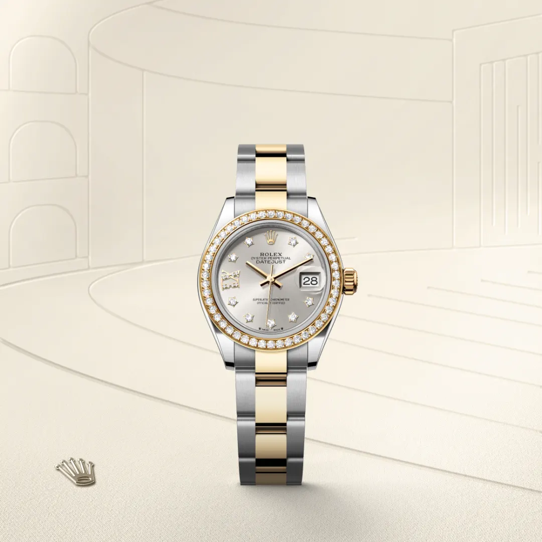 Rolex Lady-Datejust en Rolesor jaune – combinaison d’acier Oystersteel et d’or jaune M279383RBR-0004 chez Maison Prieur