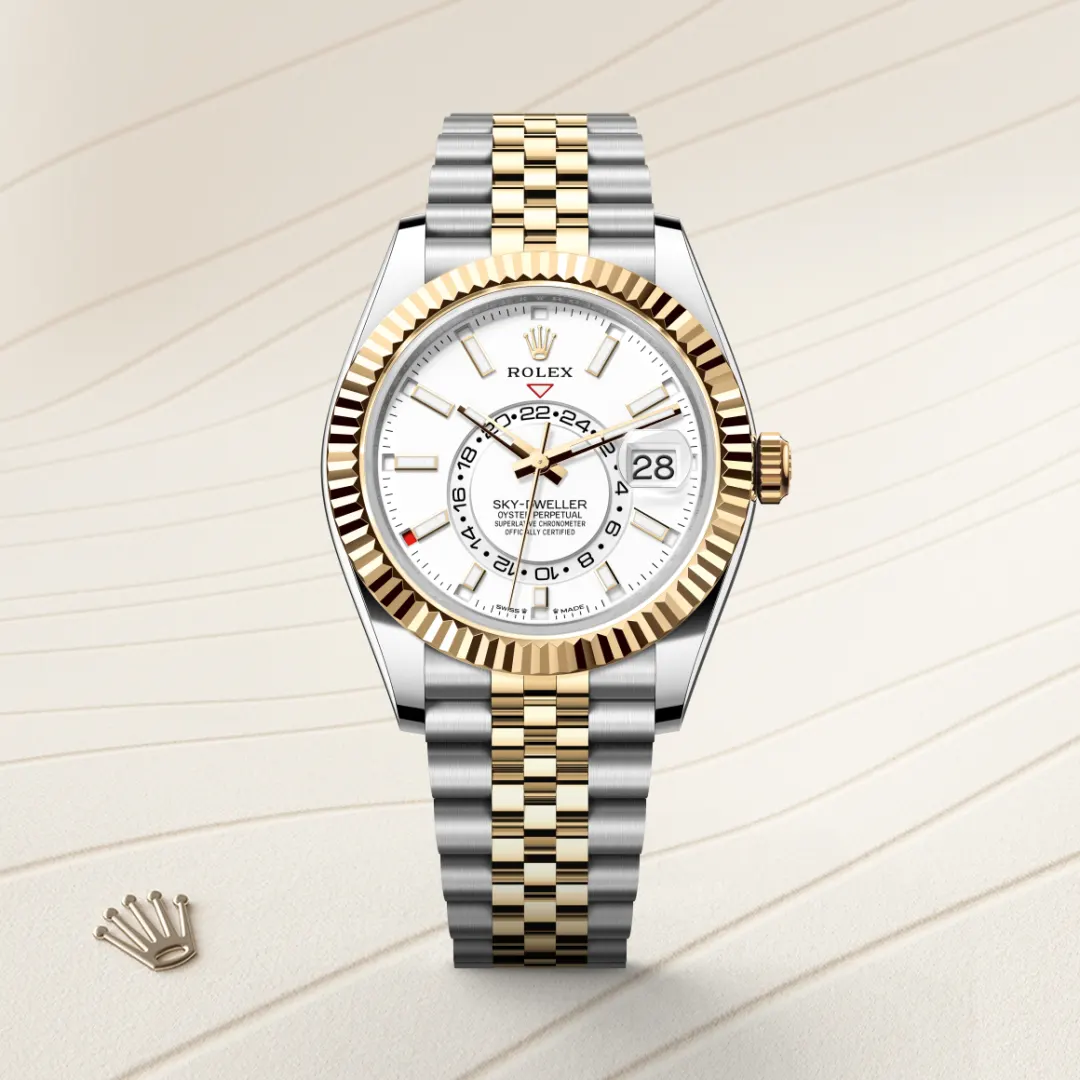 Rolex Sky-Dweller en Rolesor jaune – combinaison d’acier Oystersteel et d’or jaune M336933-0006 chez Ferret