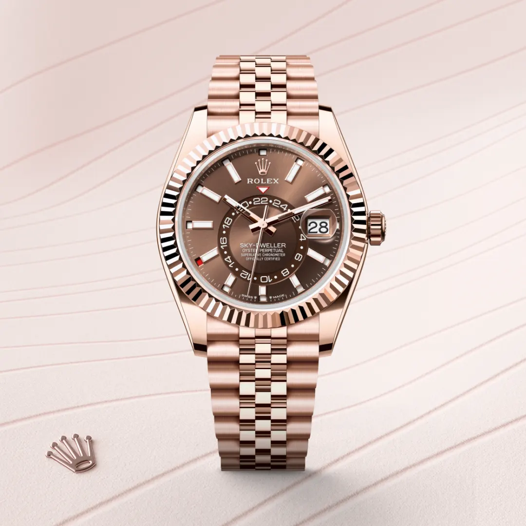 Rolex Sky-Dweller en Or Everose 18 ct M336935-0006 chez Ferret