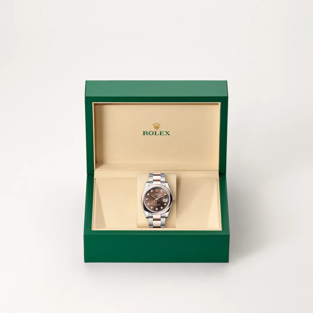 Rolex Datejust 36 in Everose Rolesor - combination of Oystersteel and Everose gold M126201-0054 at Boutique Rolex Genève