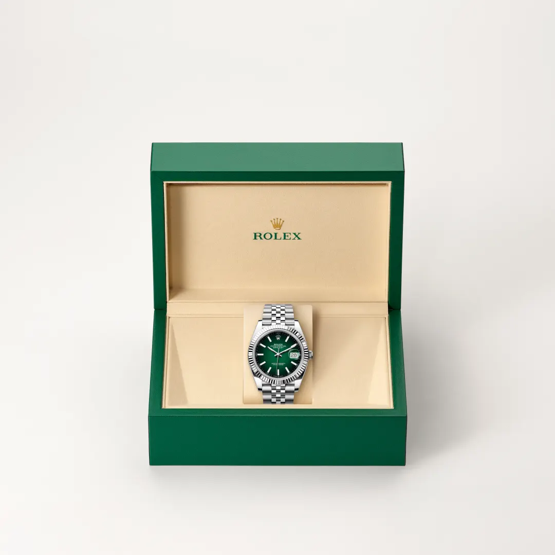 Rolex Datejust 41 in White Rolesor - combination of Oystersteel and white gold M126334-0034 at Boutique Rolex Genève