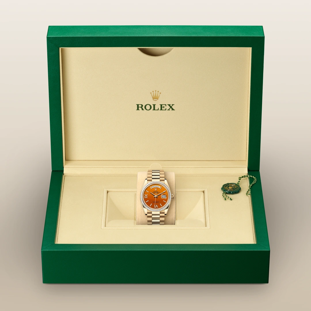 Rolex Day-Date 36 en Or jaune 18 ct M128398TBR-0018 chez Dubail