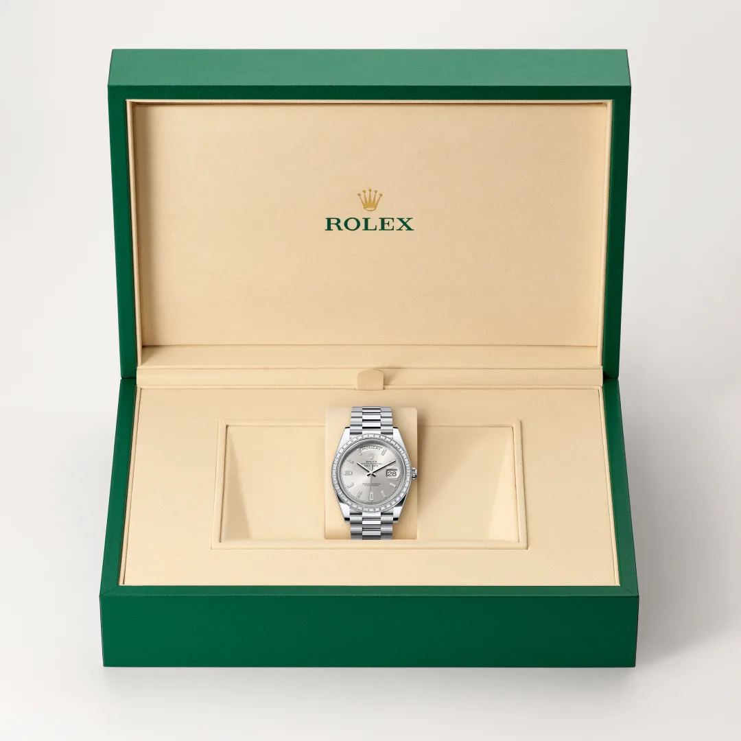 Rolex Day-Date 40 en Platine M228396TBR-0011 chez Boutique Rolex Genève