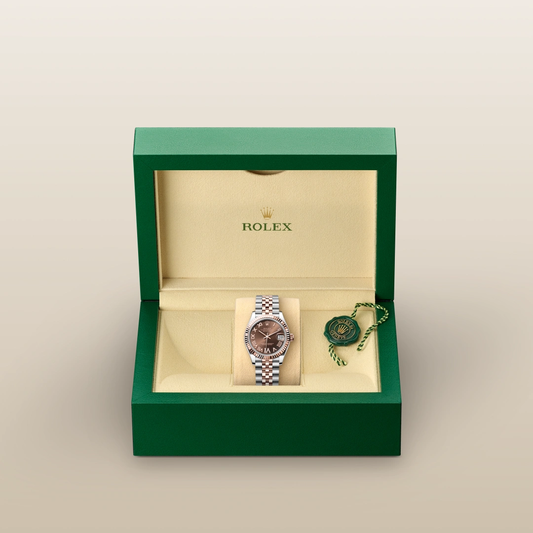 Rolex Datejust 31 en Rolesor Everose – combinaison d’acier Oystersteel et d’or Everose M278271-0004 chez Hardy