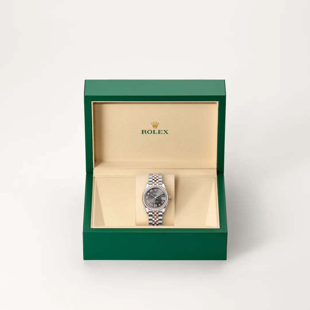 Rolex Datejust 31 en Rolesor Everose – combinaison d’acier Oystersteel et d’or Everose M278381RBR-0030 chez Boutique Rolex Genève