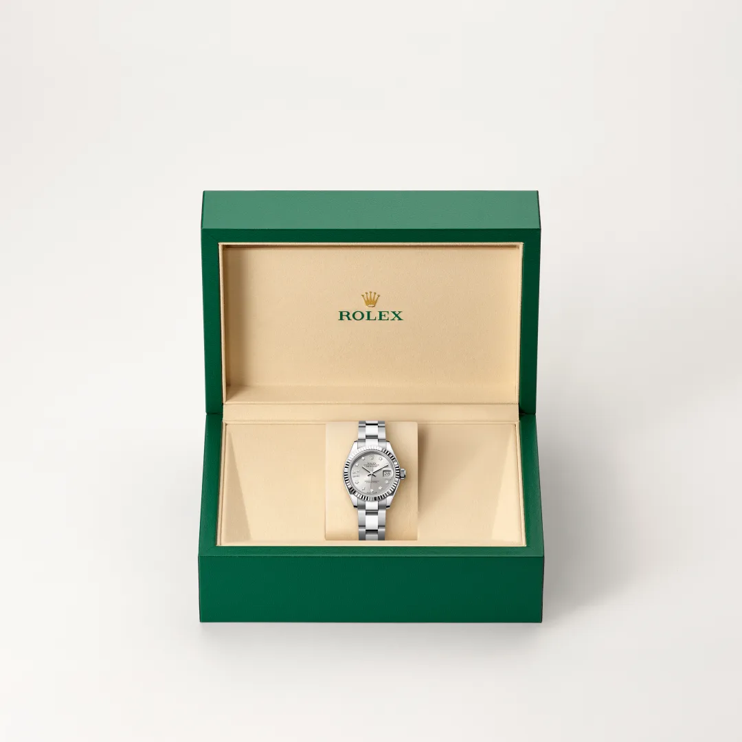Rolex Lady-Datejust in White Rolesor - combination of Oystersteel and white gold M279174-0022 at Boutique Rolex Genève