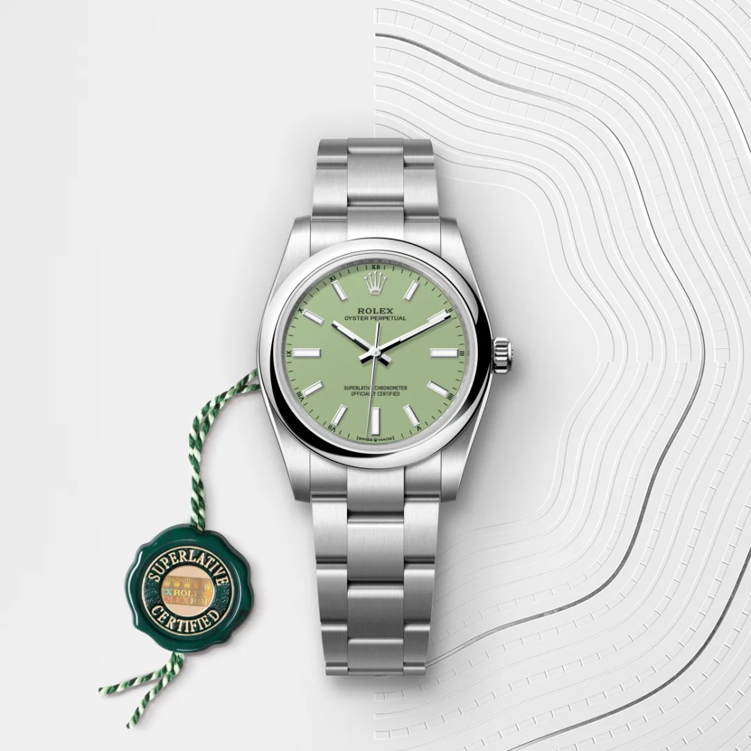 Rolex Oyster Perpetual 34 en Acier Oystersteel M124200-0006 chez Hardy