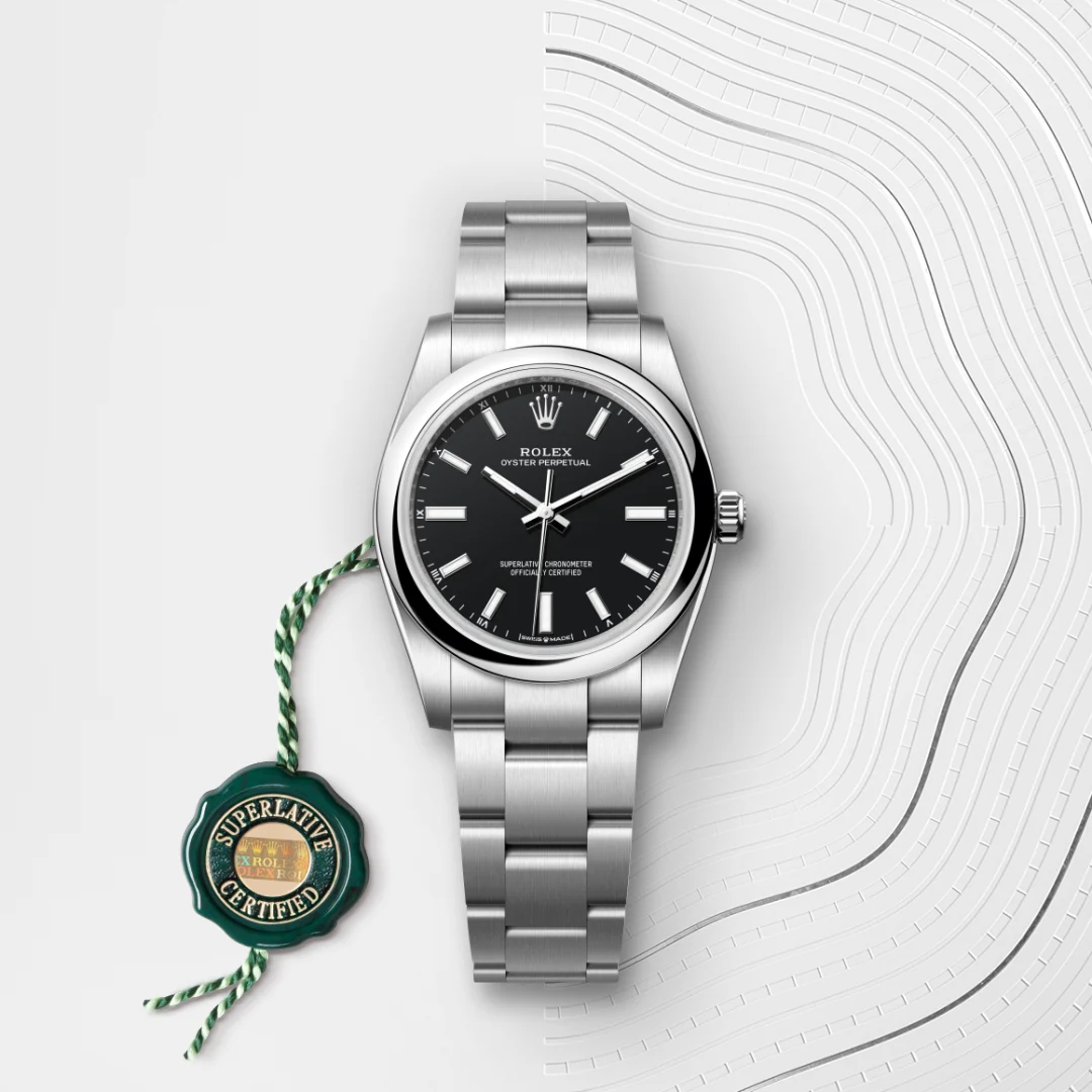Rolex Oyster Perpetual 34 en Acier Oystersteel M124200-0010 chez Hardy