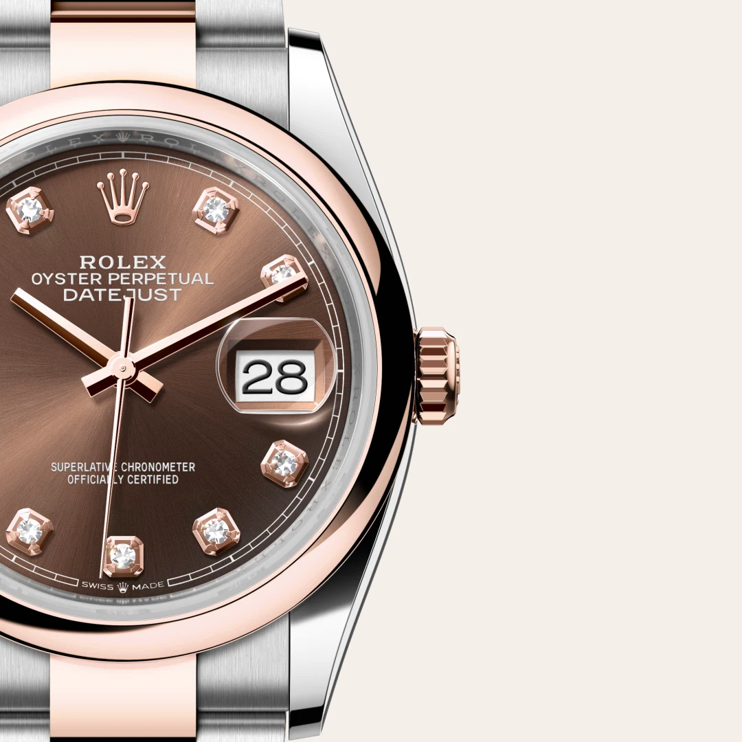 Rolex Datejust 36 in Everose Rolesor - combination of Oystersteel and Everose gold M126201-0054 at Boutique Rolex Genève