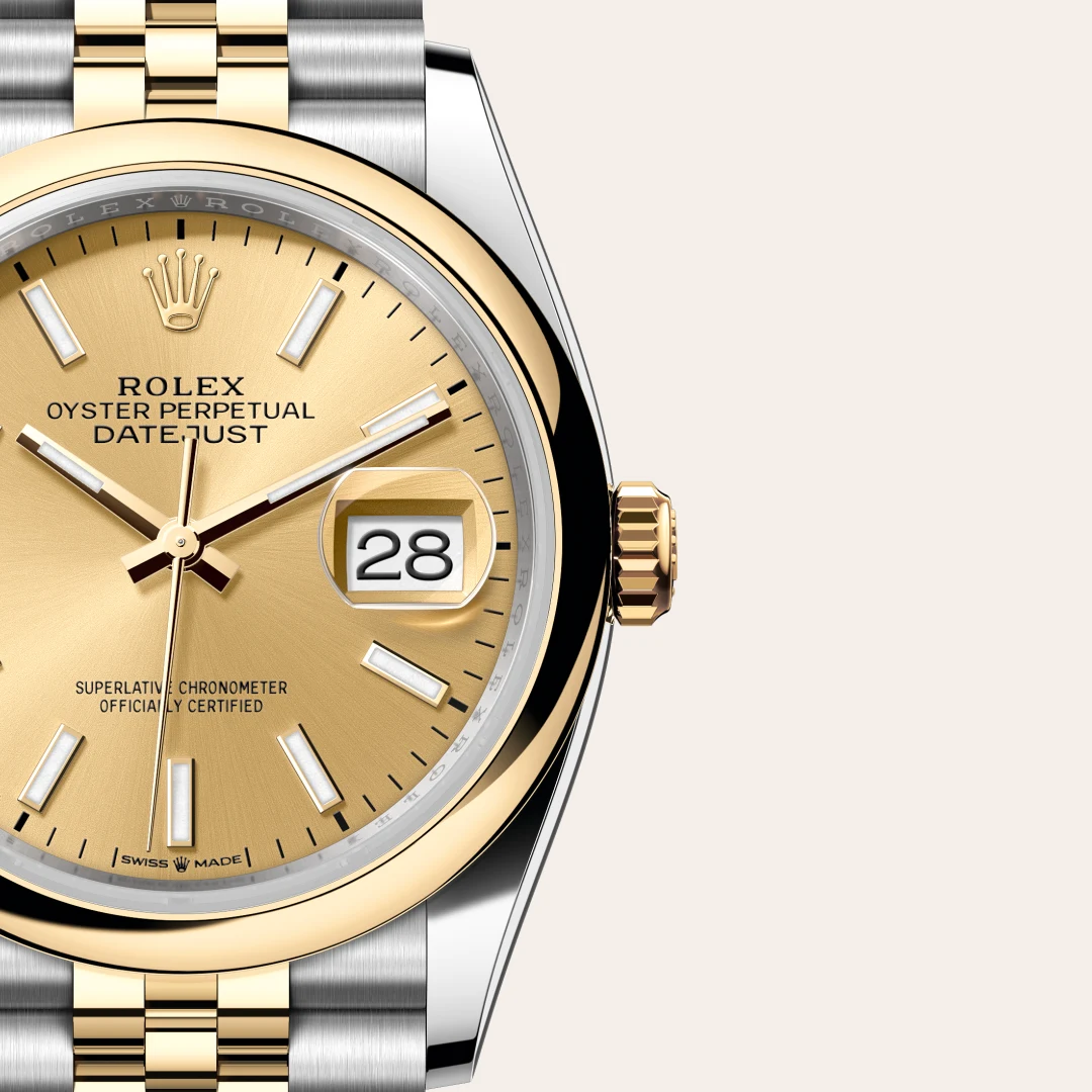 Rolex Datejust 36 in Yellow Rolesor - combination of Oystersteel and yellow gold M126203-0015 at Shemer Jewellers