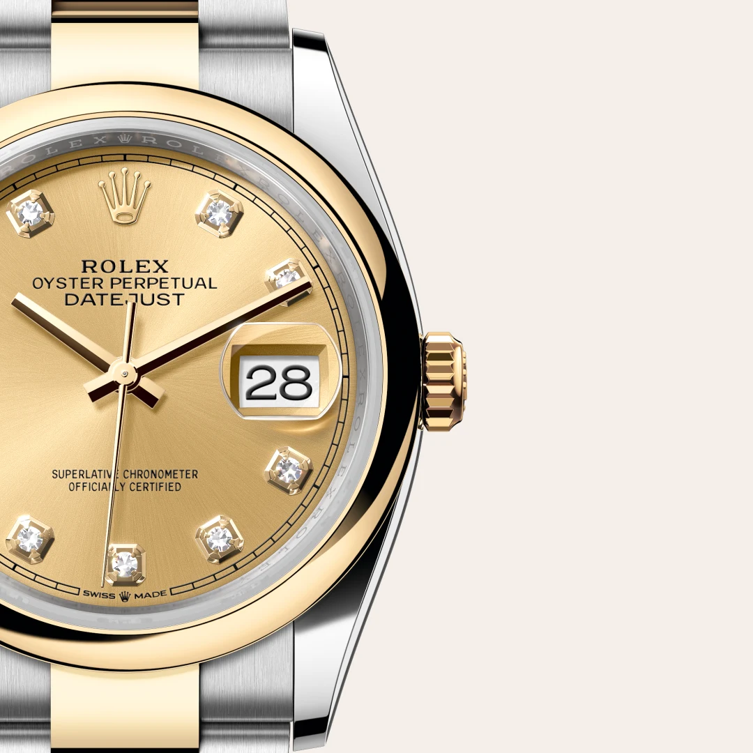 Rolex Datejust 36 in Yellow Rolesor - combination of Oystersteel and yellow gold M126203-0018 at Boutique Rolex Genève