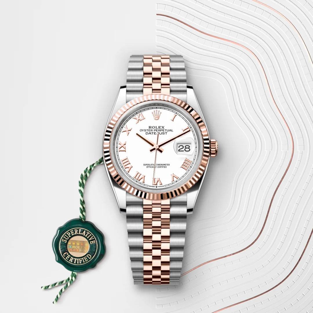 Rolex Datejust 36 en Rolesor Everose – combinaison d’acier Oystersteel et d’or Everose M126231-0015 chez Raynal