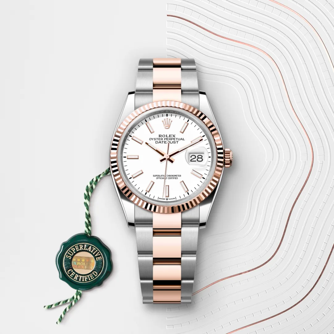 Rolex Datejust 36 en Rolesor Everose – combinaison d’acier Oystersteel et d’or Everose M126231-0018 chez Maison Prieur