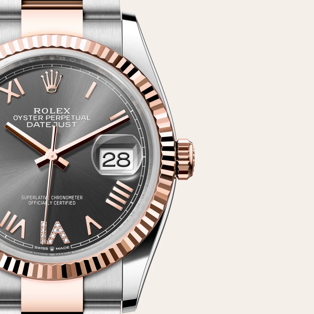 Rolex Datejust 36 in Everose Rolesor - combination of Oystersteel and Everose gold M126231-0048 at Shemer Jewellers