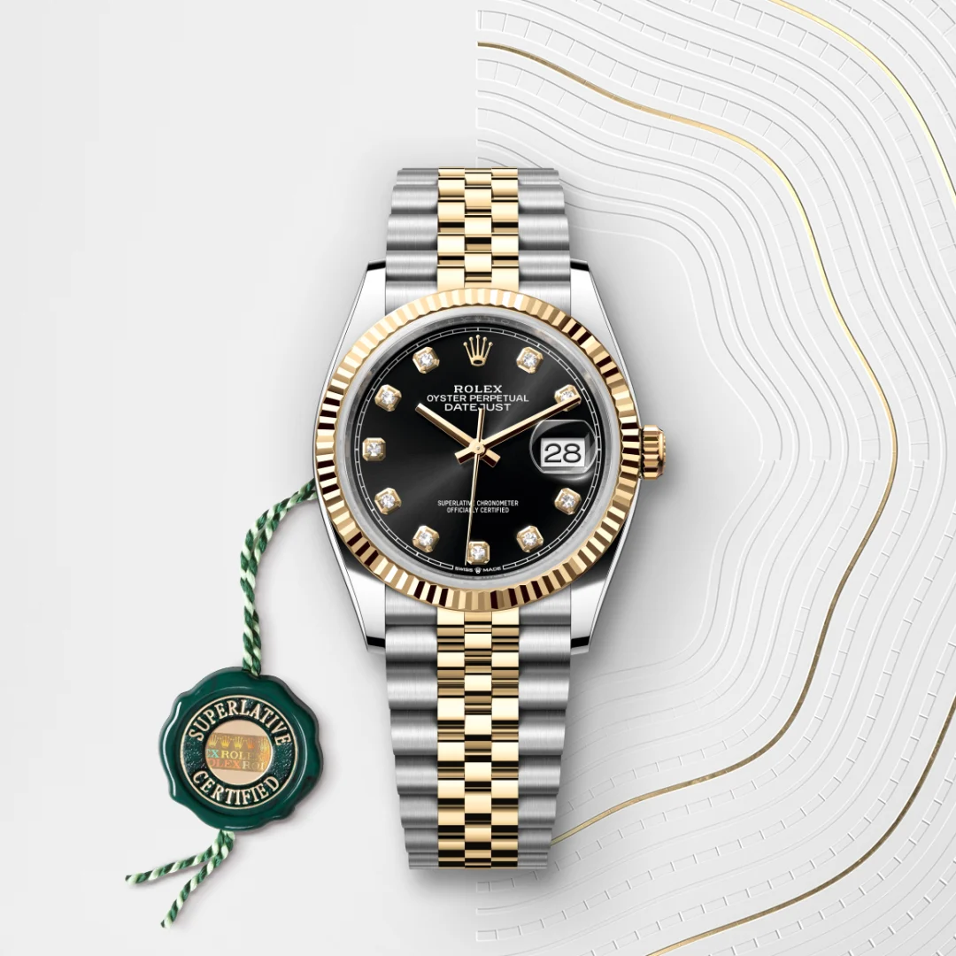 Rolex Datejust 36 en Rolesor jaune – combinaison d’acier Oystersteel et d’or jaune M126233-0021 chez Raynal