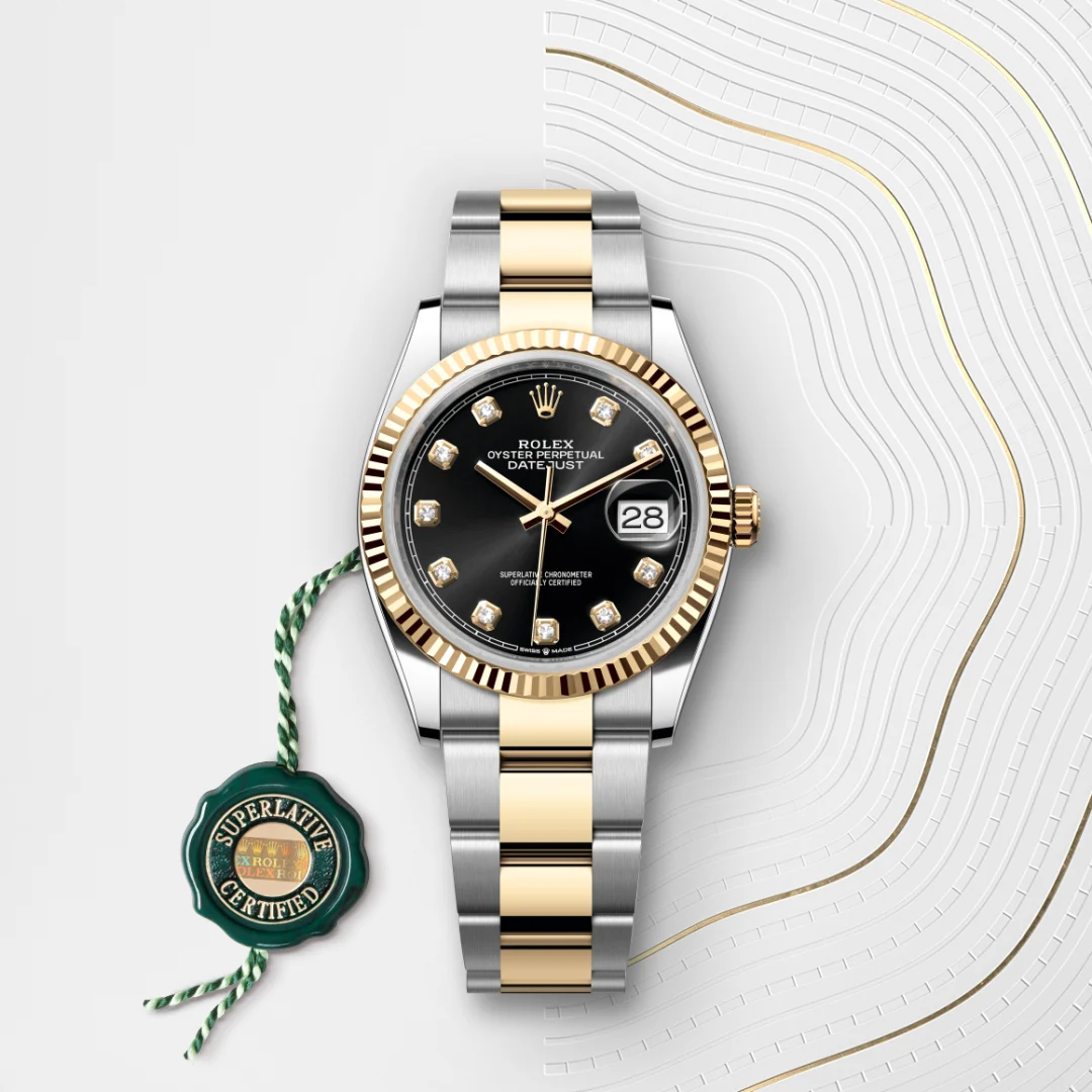 Rolex Datejust 36 en Rolesor jaune – combinaison d’acier Oystersteel et d’or jaune M126233-0022 chez Raynal