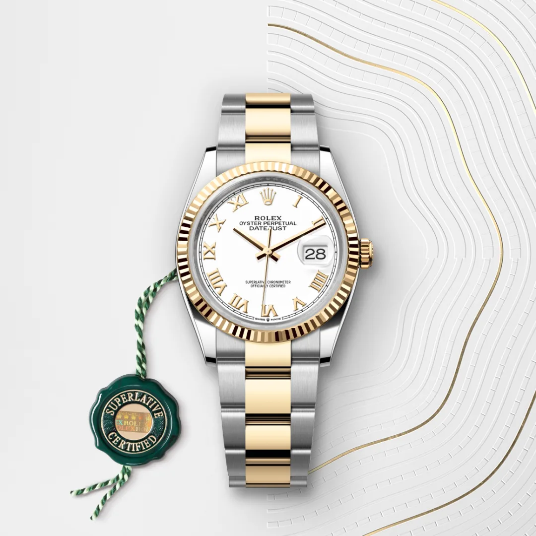 Rolex Datejust 36 en Rolesor jaune – combinaison d’acier Oystersteel et d’or jaune M126233-0030 chez Hall of Time