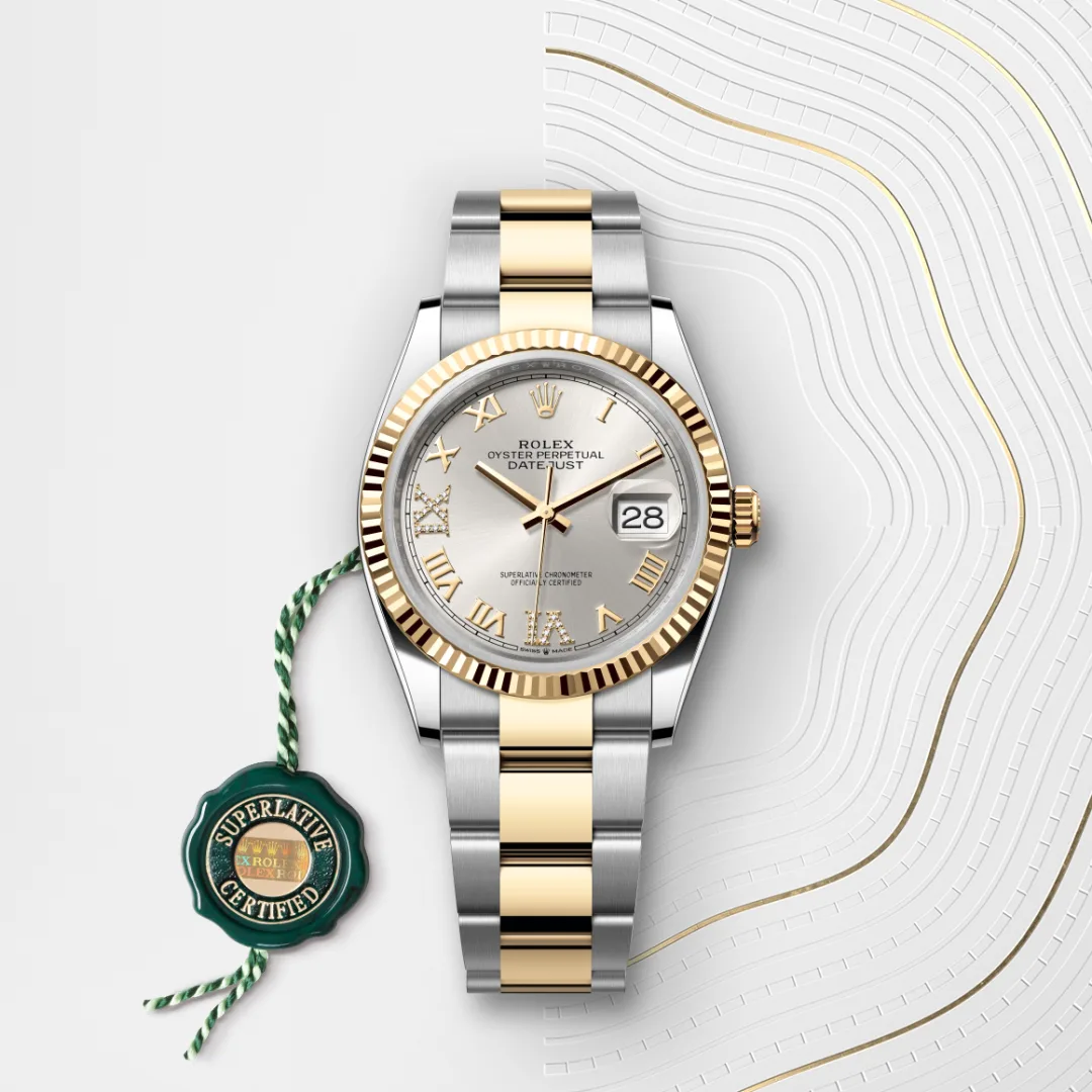 Rolex Datejust 36 en Rolesor jaune – combinaison d’acier Oystersteel et d’or jaune M126233-0032 chez Raynal
