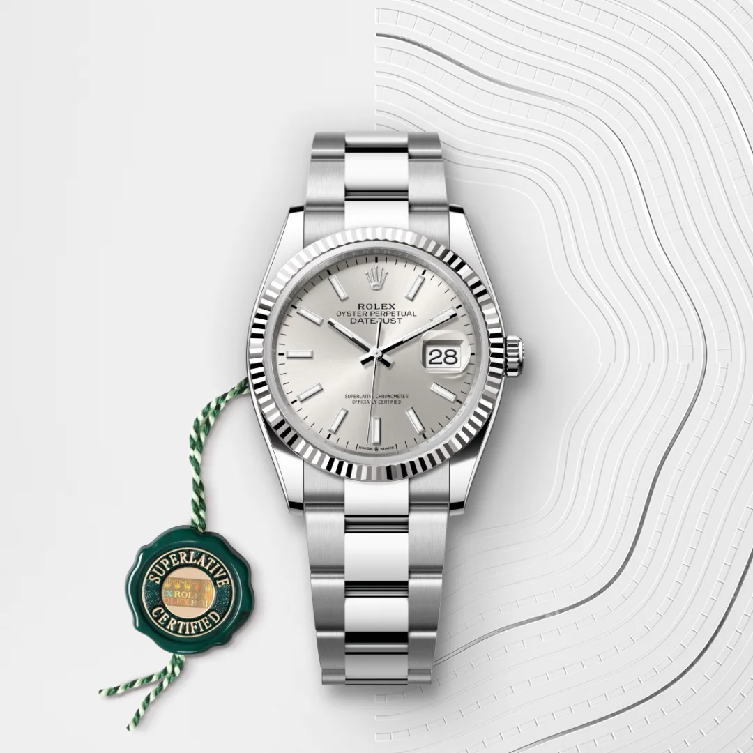 Rolex Datejust 36 en Rolesor gris – combinaison d’acier Oystersteel et d’or gris M126234-0014 chez Frayssinet Joaillier