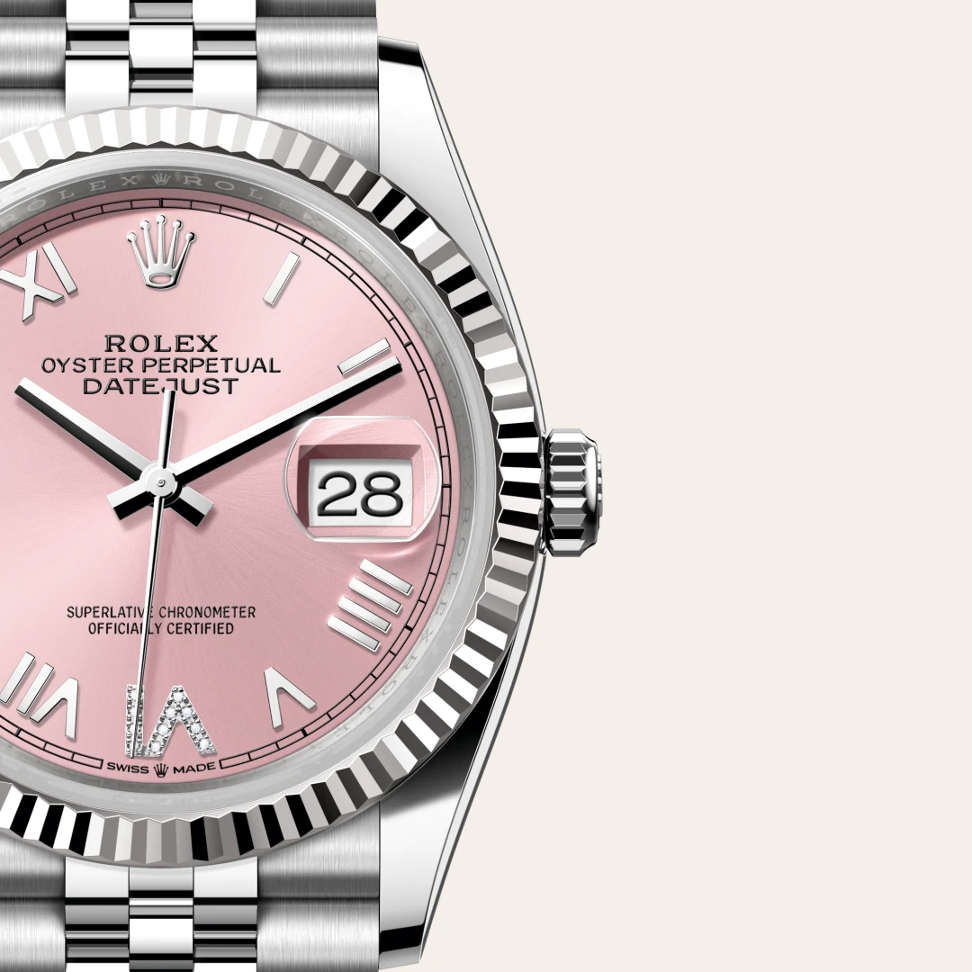 Rolex Datejust 36 in White Rolesor - combination of Oystersteel and white gold M126234-0065 at Shemer Jewellers