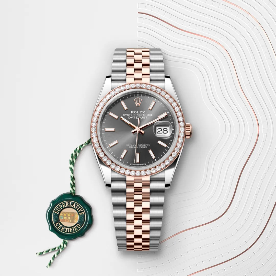 Rolex Datejust 36 in Everose Rolesor - combination of Oystersteel and Everose gold M126281RBR-0001 at Dubail