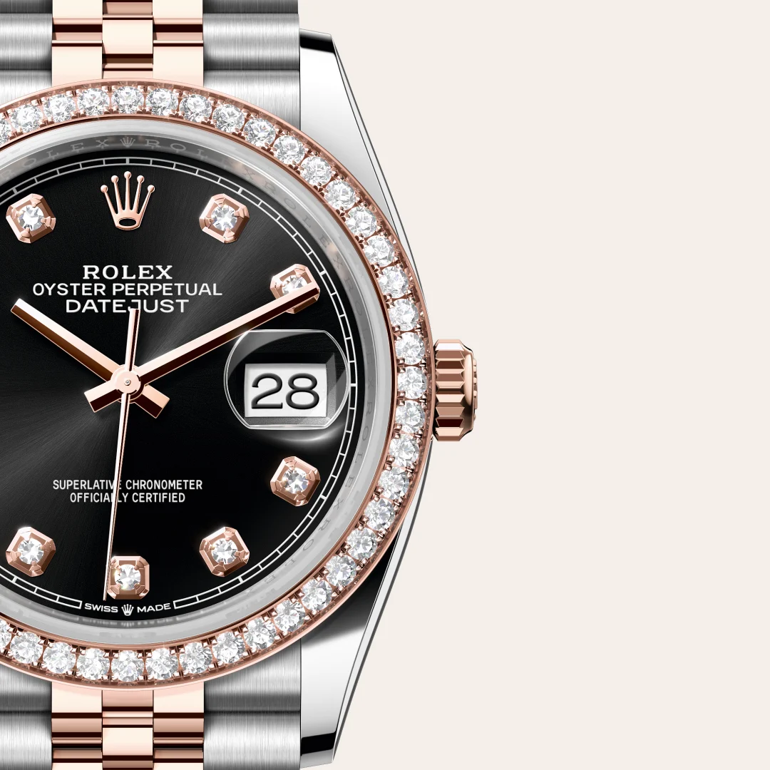 Rolex Datejust 36 in Everose Rolesor - combination of Oystersteel and Everose gold M126281RBR-0007 at Shemer Jewellers