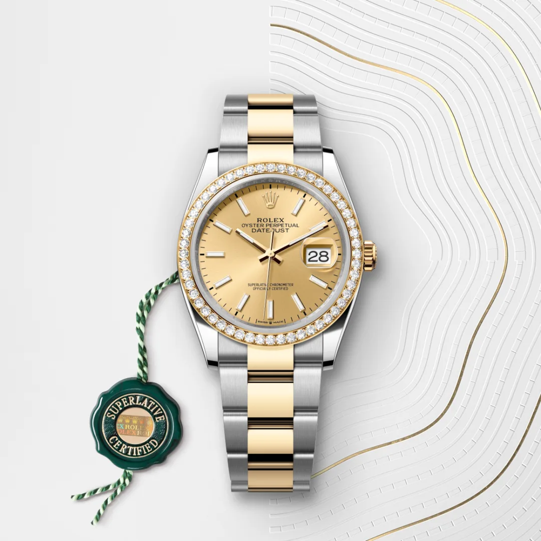 Rolex Datejust 36 in Yellow Rolesor - combination of Oystersteel and yellow gold M126283RBR-0002 at Lassaussois