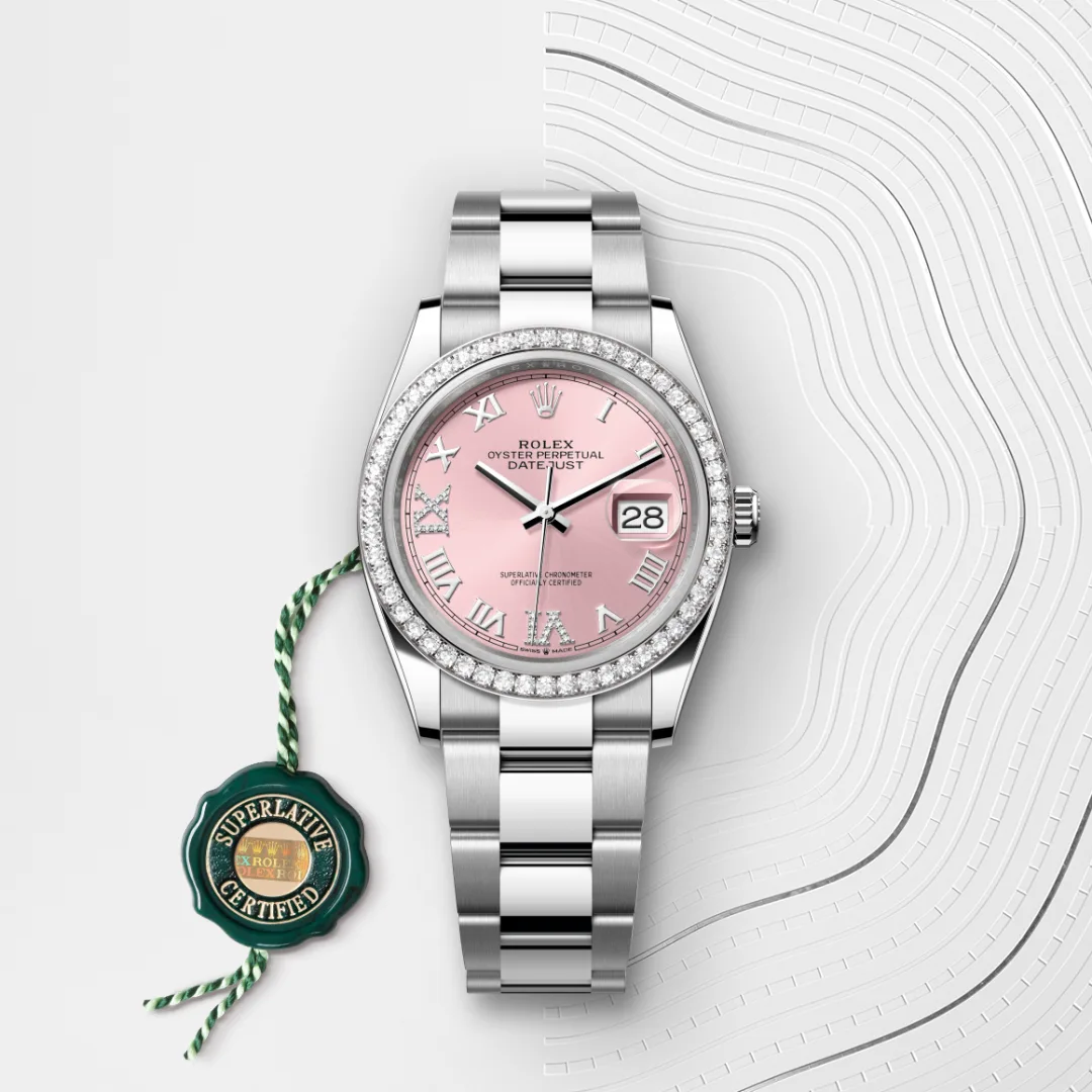 Rolex Datejust 36 en Rolesor gris – combinaison d’acier Oystersteel et d’or gris M126284RBR-0024 chez Frayssinet Joaillier