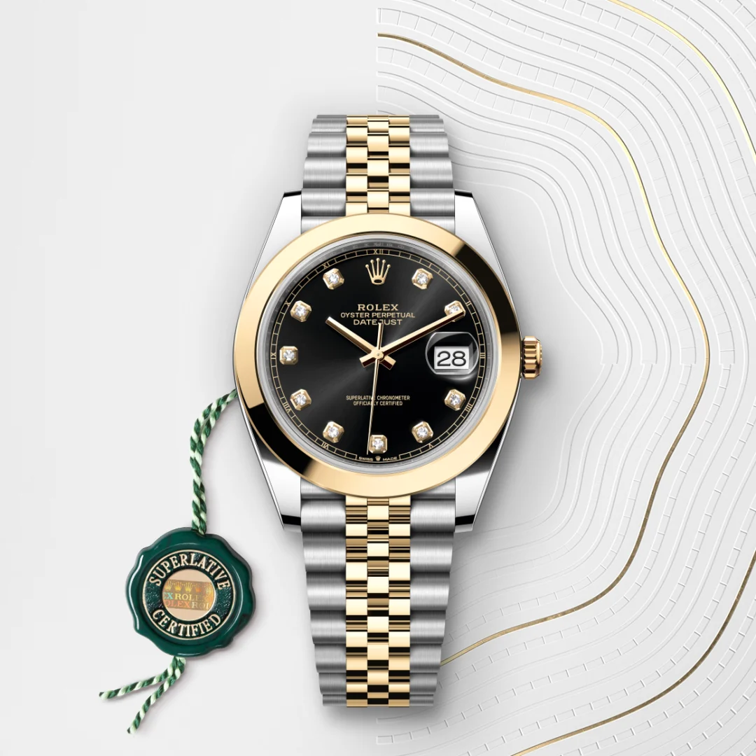 Rolex Datejust 41 en Rolesor jaune – combinaison d’acier Oystersteel et d’or jaune M126303-0006 chez Dubail