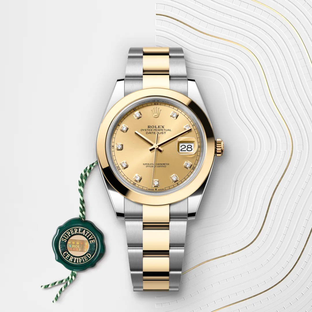 Rolex Datejust 41 en Rolesor jaune – combinaison d’acier Oystersteel et d’or jaune M126303-0011 chez Lombard Joaillier