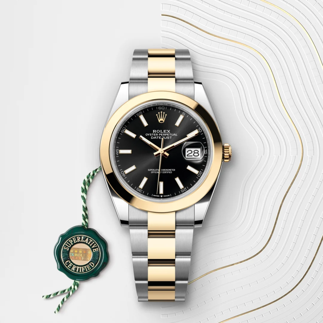 Rolex Datejust 41 en Rolesor jaune – combinaison d’acier Oystersteel et d’or jaune M126303-0013 chez Bijouterie Mornier