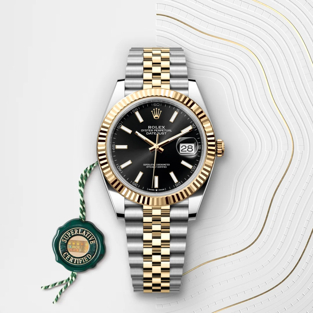Rolex Datejust 41 en Rolesor jaune – combinaison d’acier Oystersteel et d’or jaune M126333-0014 chez Bijouterie Mornier