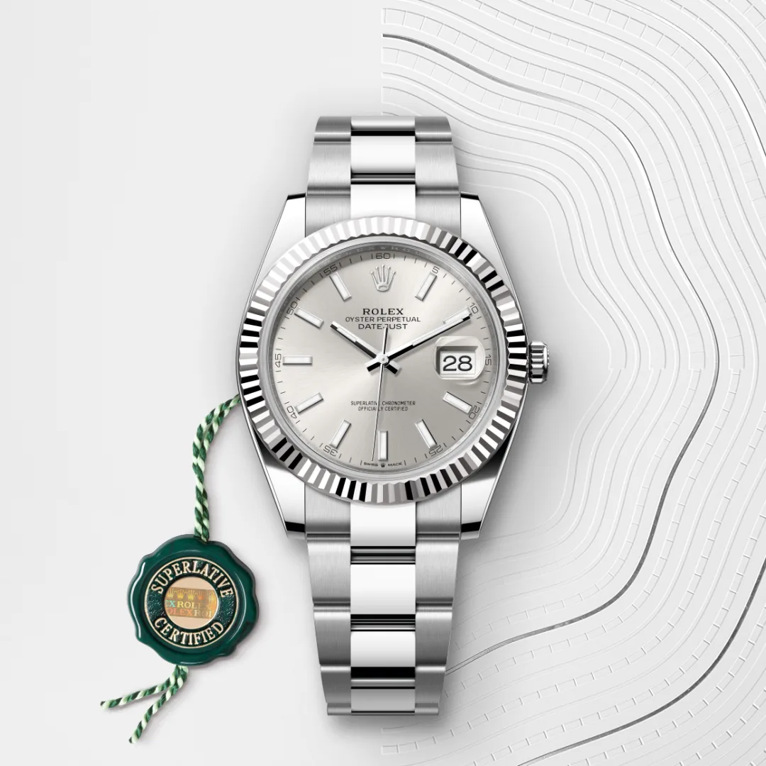 Rolex Datejust 41 en Rolesor gris – combinaison d’acier Oystersteel et d’or gris M126334-0003 chez Maison Prieur