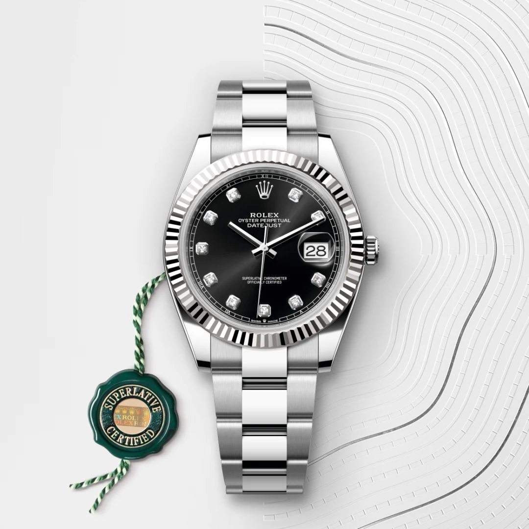 Rolex Datejust 41 en Rolesor gris – combinaison d’acier Oystersteel et d’or gris M126334-0011 chez Maison Prieur