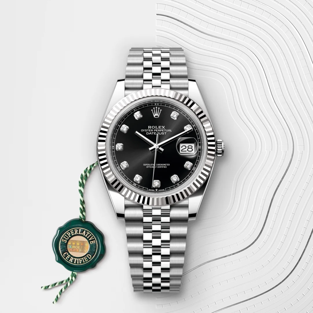 Rolex Datejust 41 en Rolesor gris – combinaison d’acier Oystersteel et d’or gris M126334-0012 chez Maison Prieur