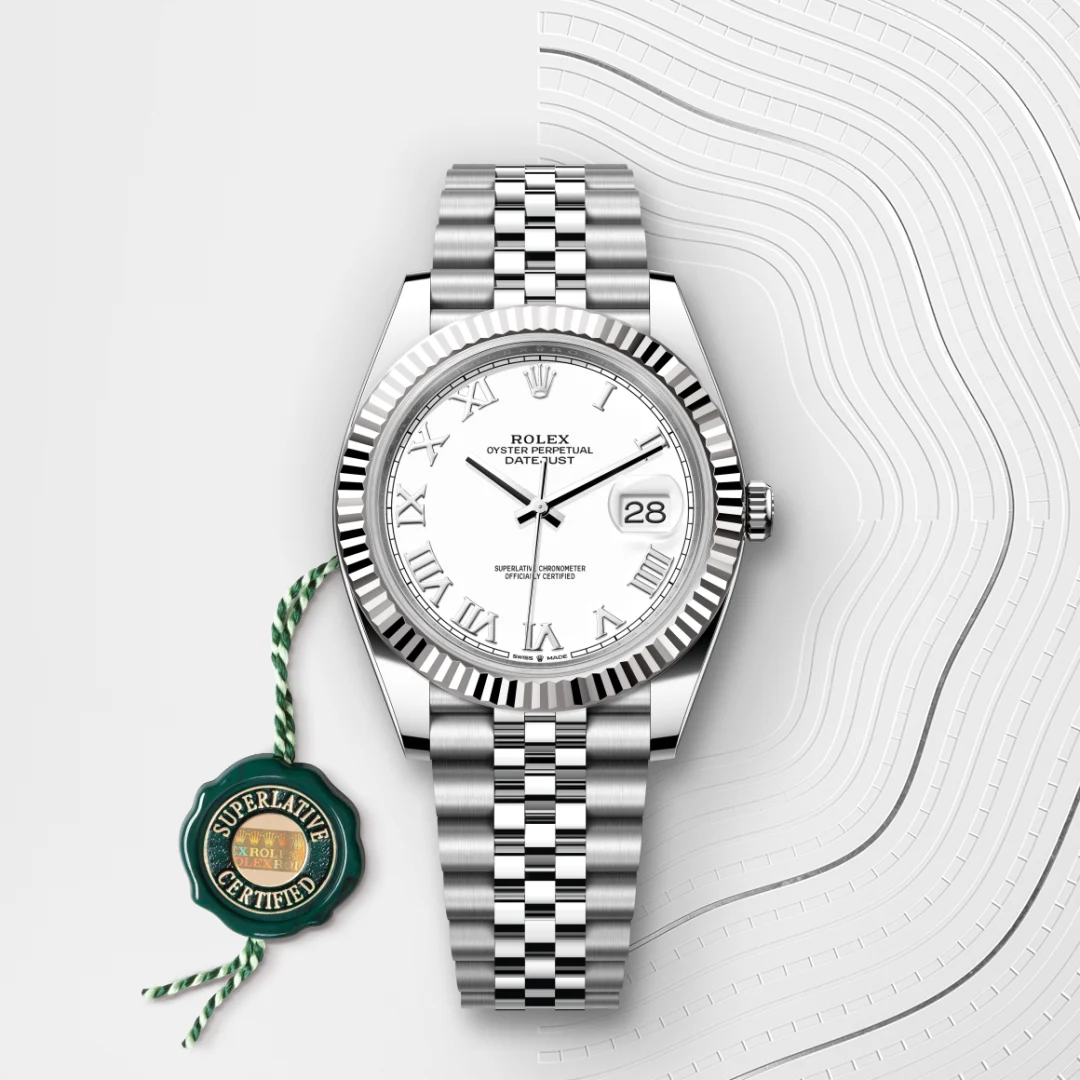 Rolex Datejust 41 en Rolesor gris – combinaison d’acier Oystersteel et d’or gris M126334-0024 chez Veron Roques