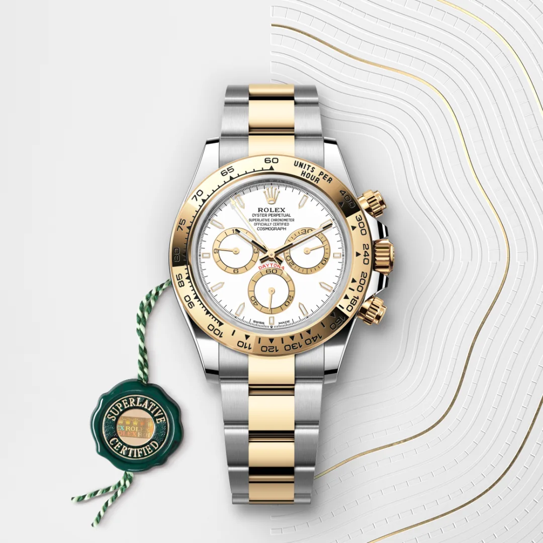 Rolex Cosmograph Daytona en Rolesor jaune – combinaison d’acier Oystersteel et d’or jaune M126503-0001 chez Bijouterie Mornier