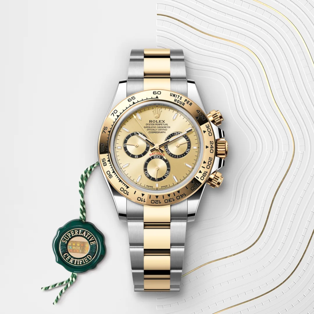 Rolex Cosmograph Daytona en Rolesor jaune – combinaison d’acier Oystersteel et d’or jaune M126503-0004 chez Hardy