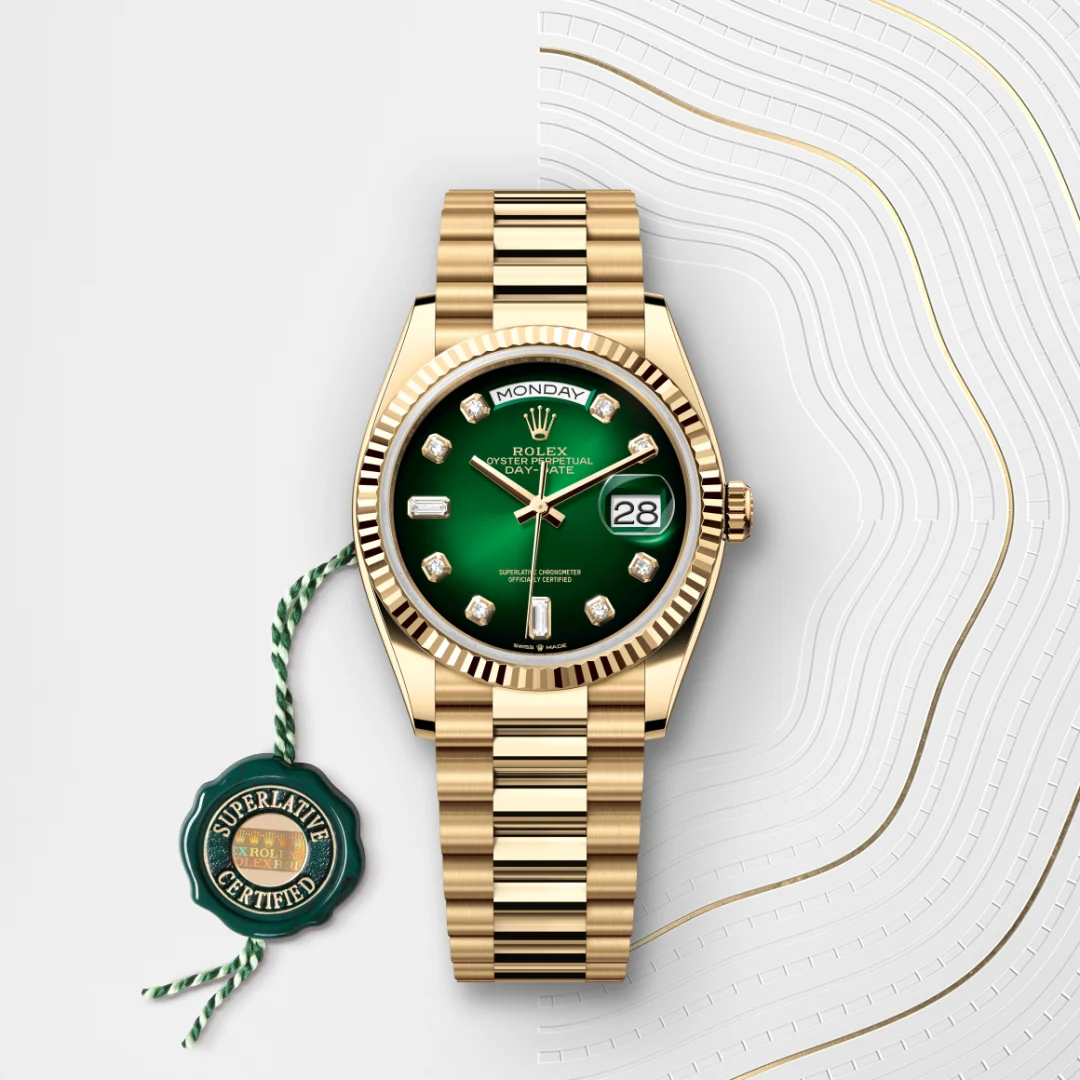 Rolex Day-Date 36 en Or jaune 18 ct M128238-0069 chez Bijouterie Mornier