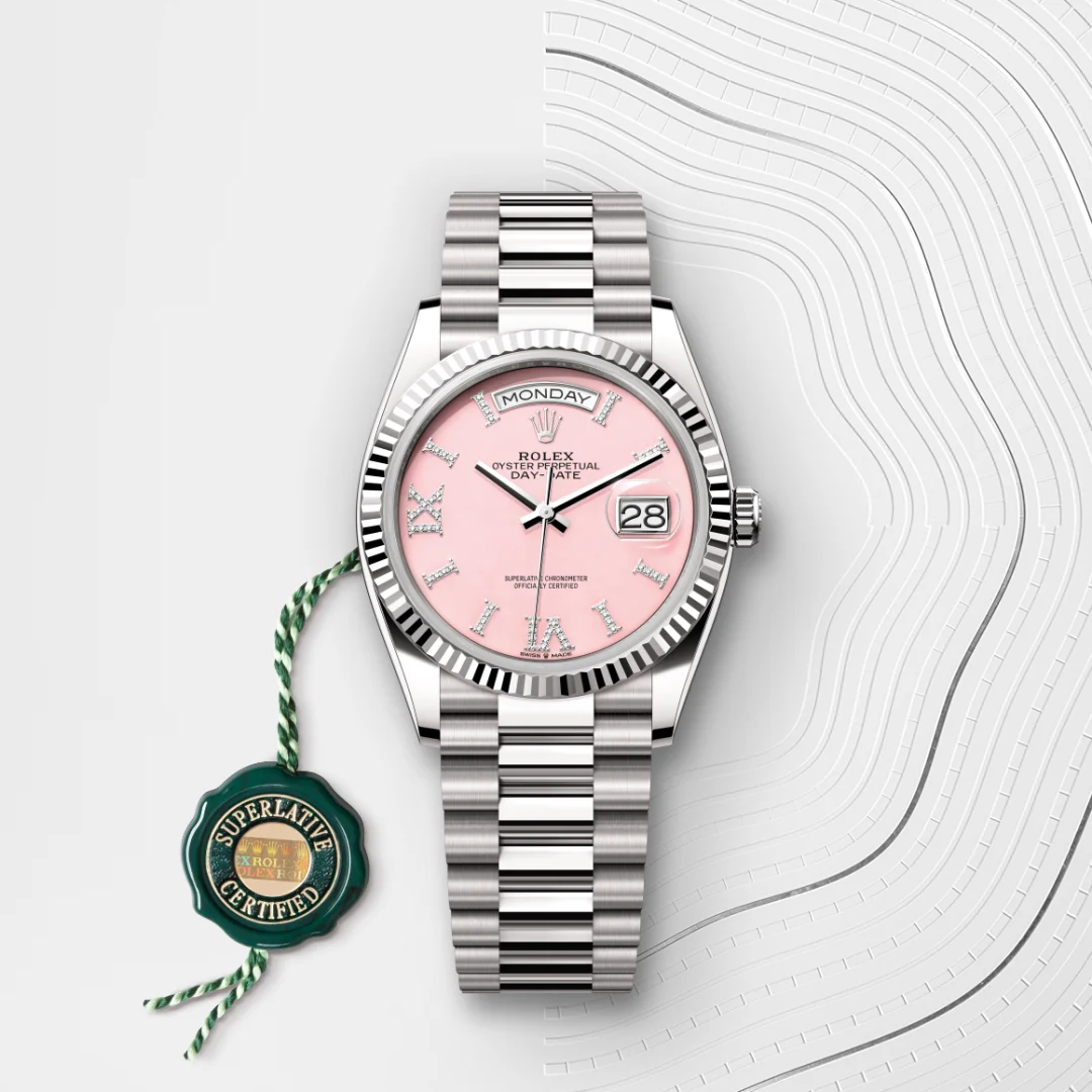 Rolex Day-Date 36 en Or gris 18 ct M128239-0021 chez Veron Roques