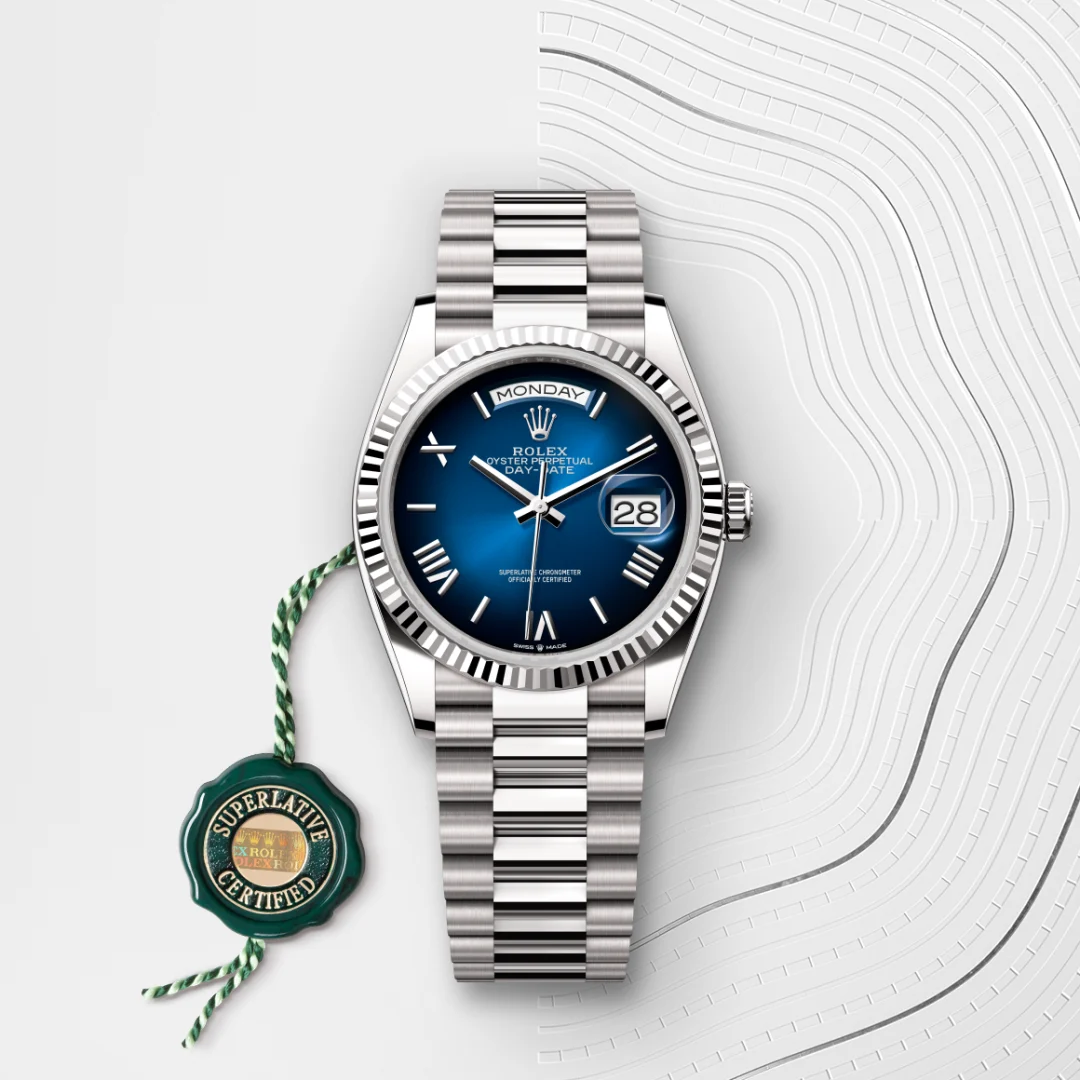 Rolex Day-Date 36 en Or gris 18 ct M128239-0063 chez Dorise Joaillier