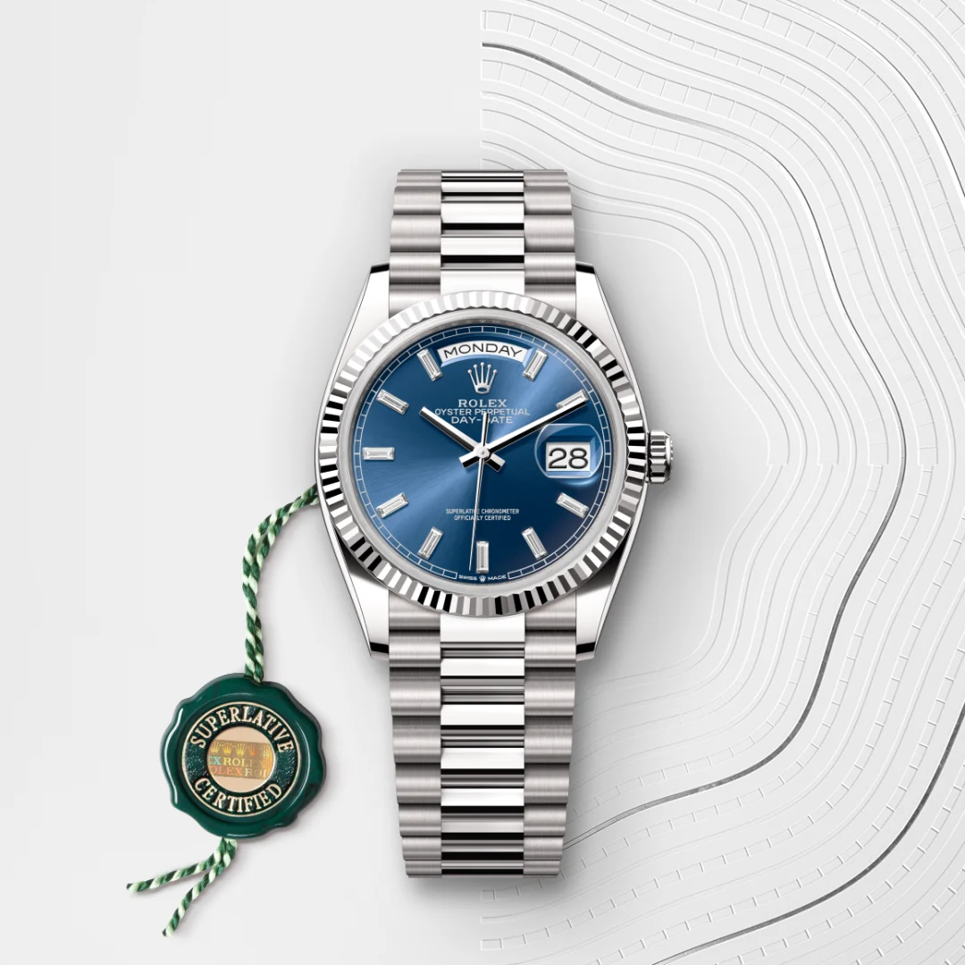 Rolex Day-Date 36 en Or gris 18 ct M128239-0069 chez Dubail